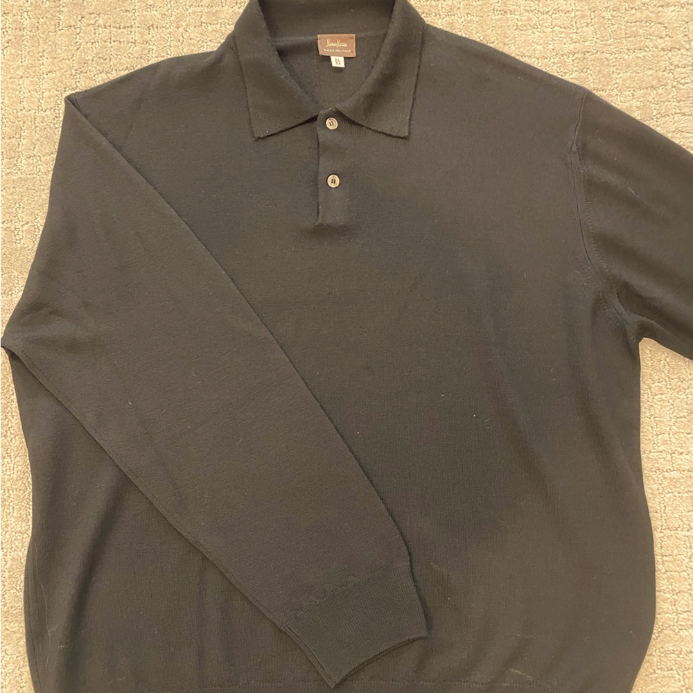 Neiman Marcus Long Sleeve Polo